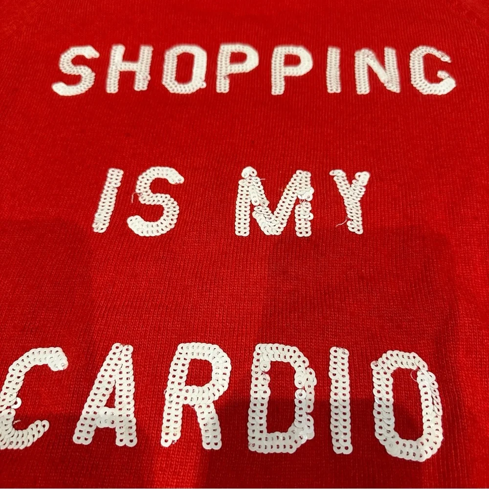Wildfox Angora Rabbit Hair Sequin Knit Sweater Red SHOPPING IS MY CARDIO Medium